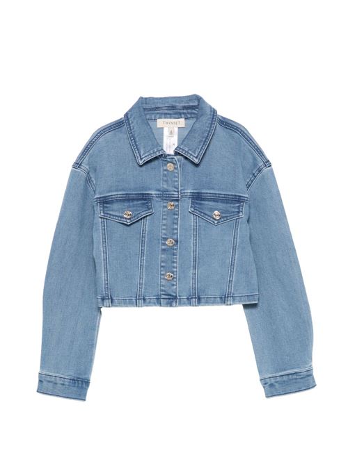 Capospalla bambina Twinset denim blu TWINSET Kids | 261GJ208003451